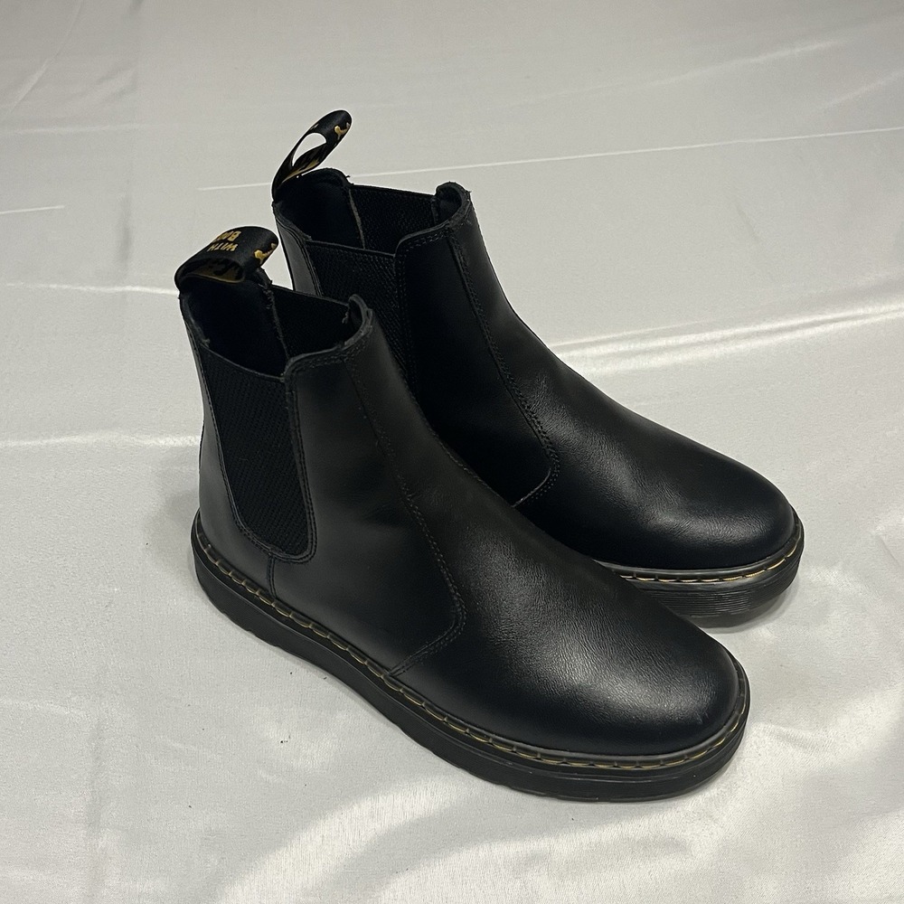 Dr Martens Dorrian Chelsea Boot Black Leather Unisex Men 8 Women 9 EU 41